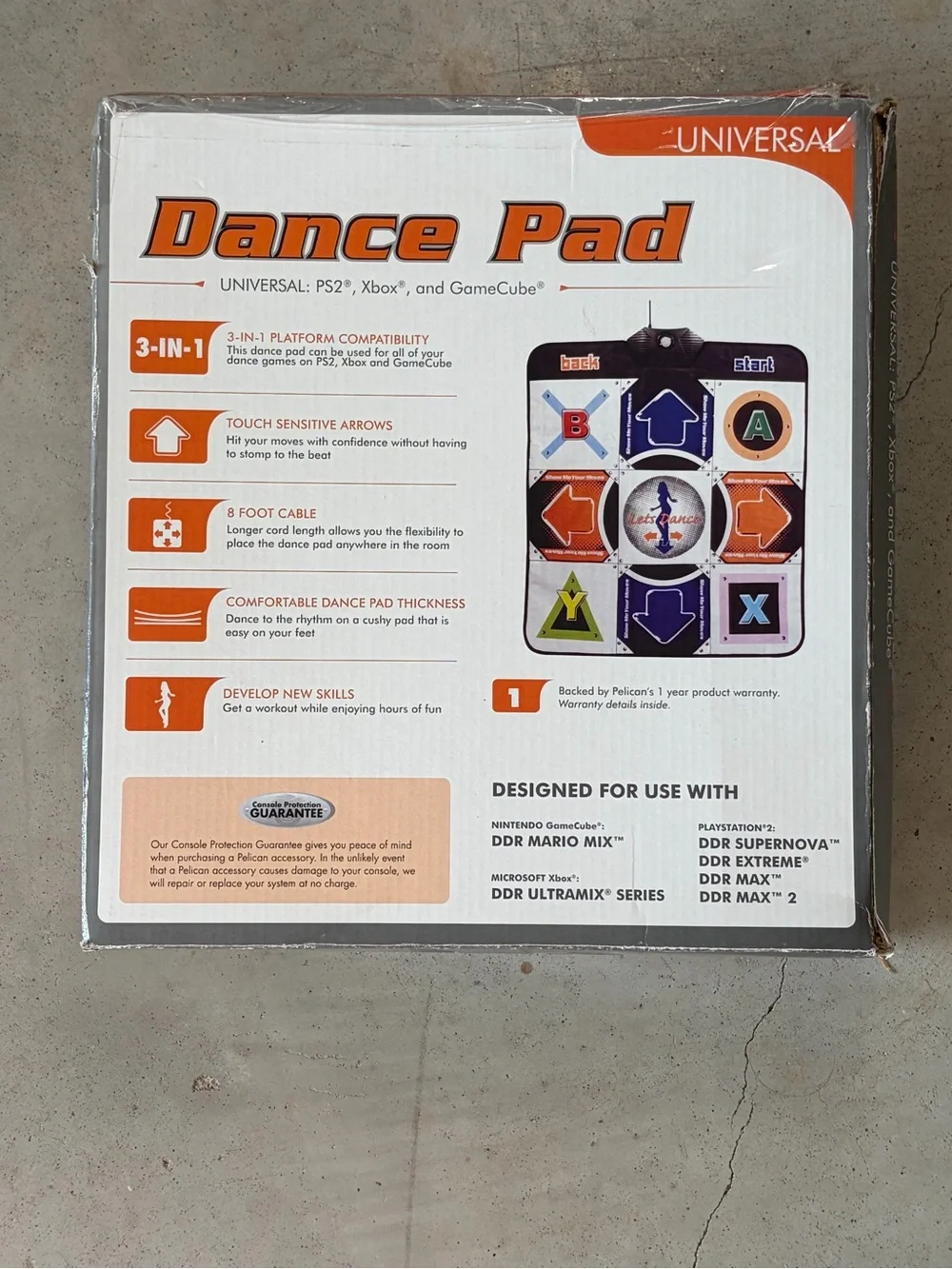 Pelican 3-in-1 Universal Dance Pad Boxed PS2 Wii⁠